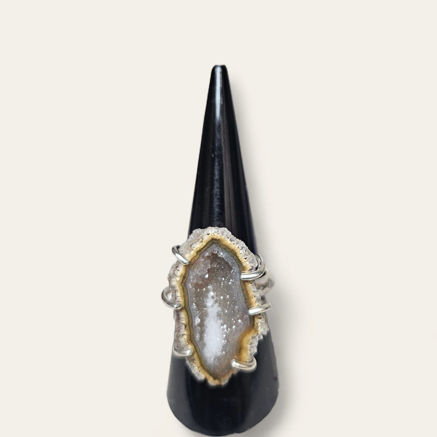 Anello con Geode di Agata Messicana