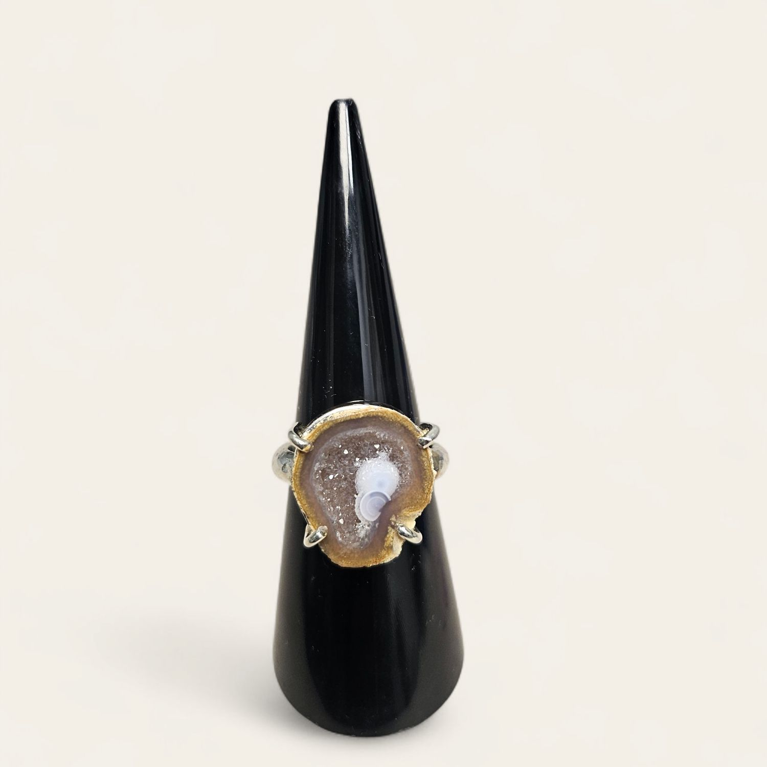 Anello con Geode di Agata Messicana