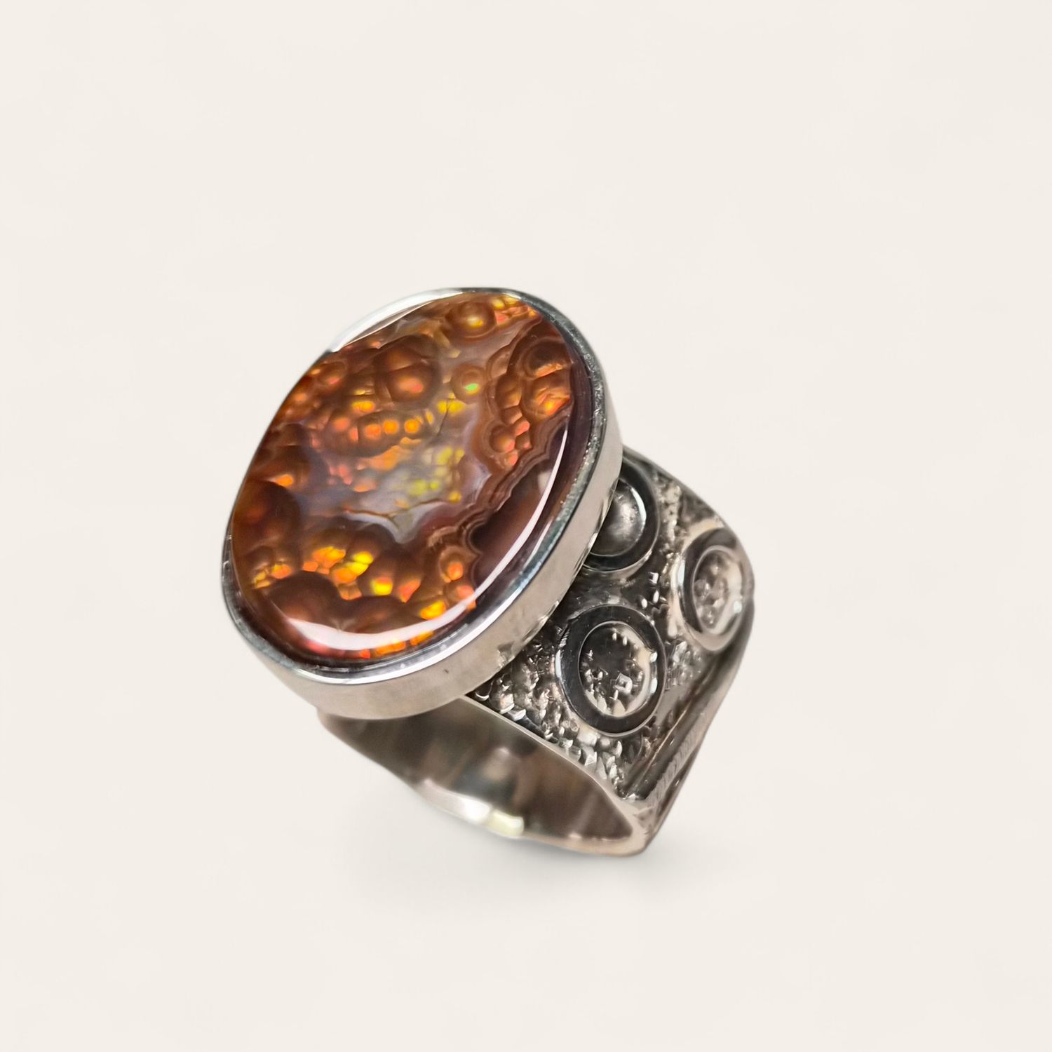 Anello con Agata di Fuoco