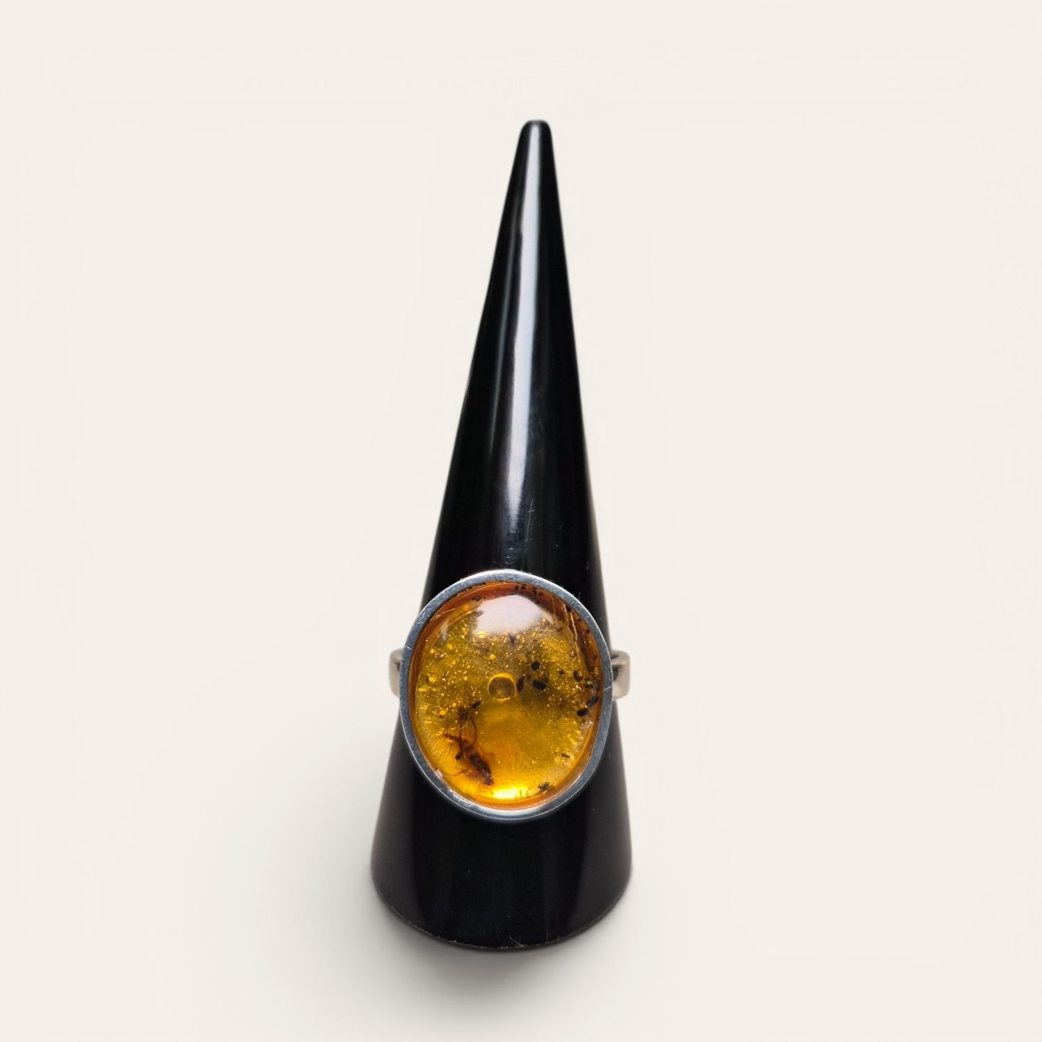 Anello con Ambra Messicana