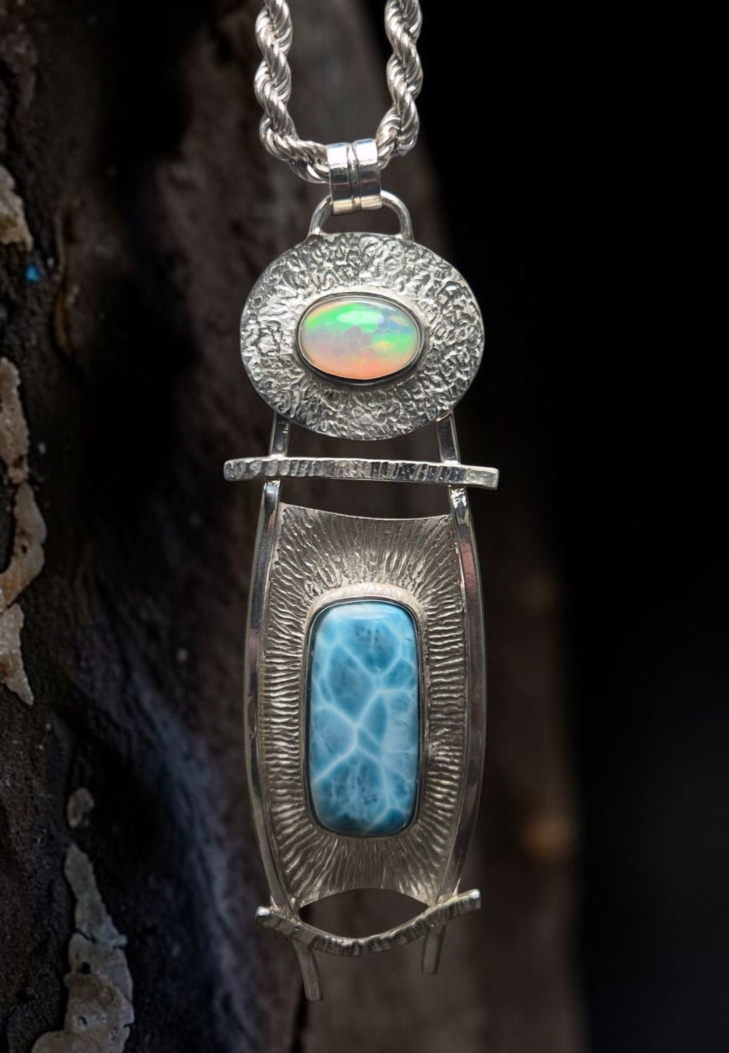 Ciondolo con Larimar e Opale