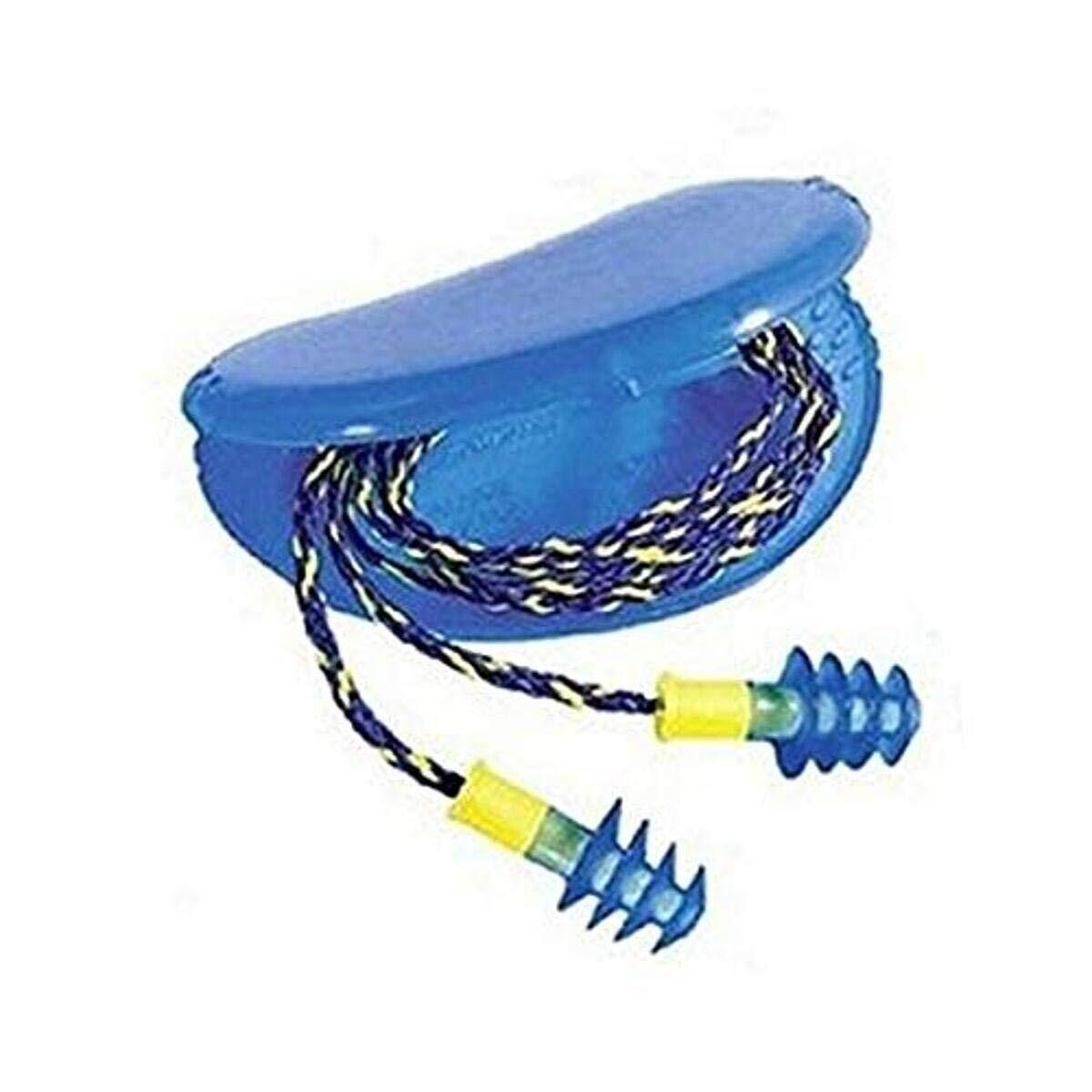 Fusion® Multiple-Use Earplug, Thermoplastic Elastomer, Blue/Yellow, Corded FUSS30-HO