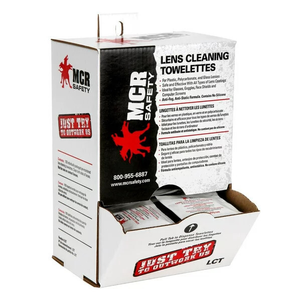 Lens Cleaning Towelettes 100 Individually Wrapped Wipes per Box LCT