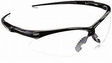 V30 Nemesis™ Safety Glasses, Clear, Polycarbonate Lens, Uncoated, Black Frame/Temples, Nylon 25676