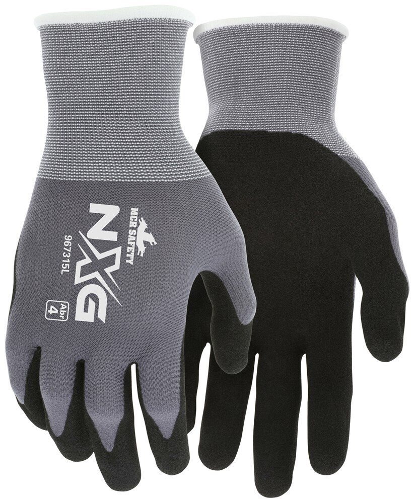 MCR Safety NXG® Work Gloves 15 Gauge Gray Nylon Shell 967315XL