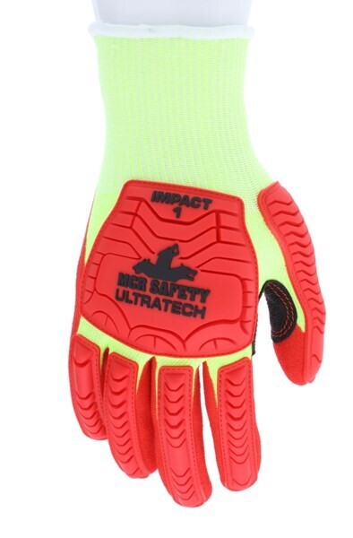 MCR Safety UltraTech® Mechanics Gloves CutPro® UltraTech® 13 Gauge Lime HyperMax™ Shell UT1953XL