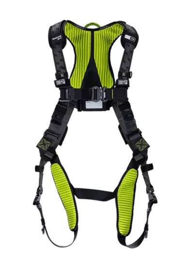 Miller H700 CC1 ALUM 2 pt Full Body Harness w/waist pad w/tongue buckle legs QC chest buckle w/front &amp; Side D-rings size UNIV