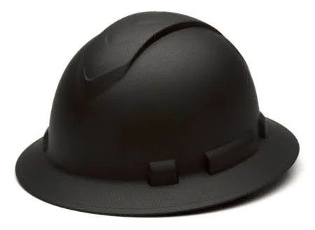 Pyramex Ridgeline Matte Black Graphite Full Brim Hat 4pt Suspension