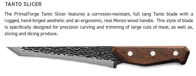 True FXK-1017 Primal Forge Tanto Slicer