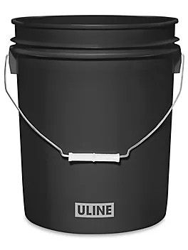 Economy Plastic Pail - 5 Gallon, Black