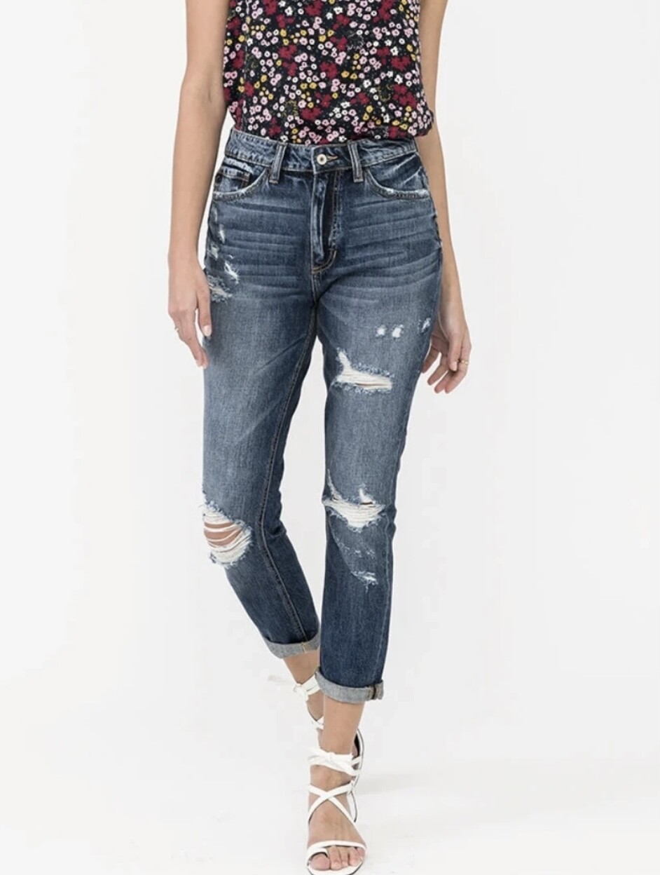 KANCAN DARK  DISTRESSED RELAXED FIT