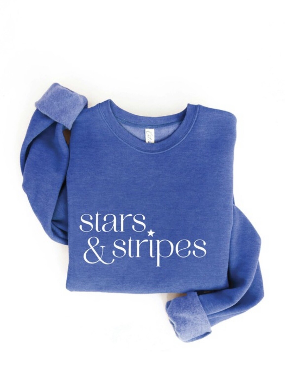 BLUE STARS &amp; STRIPES SWEATSHIRT