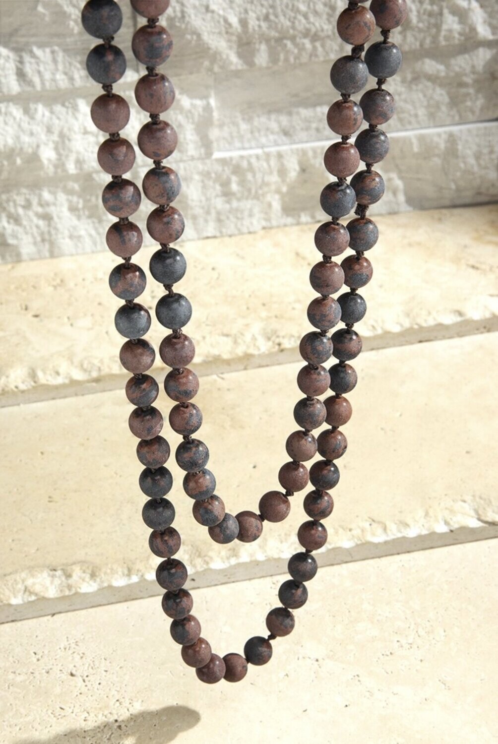 NATURAL BEADED STONE NECKLACE