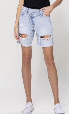 VERVET HIGH RISE BF SHORTS CRISS CROSS
