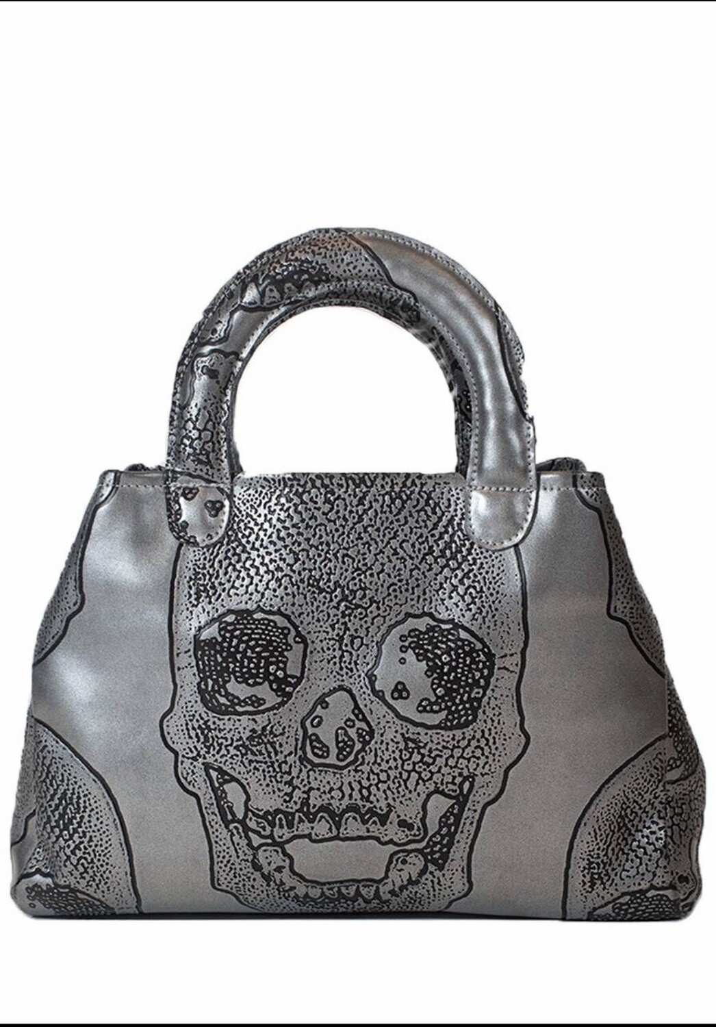 PEWTER SKULL STACY BAG