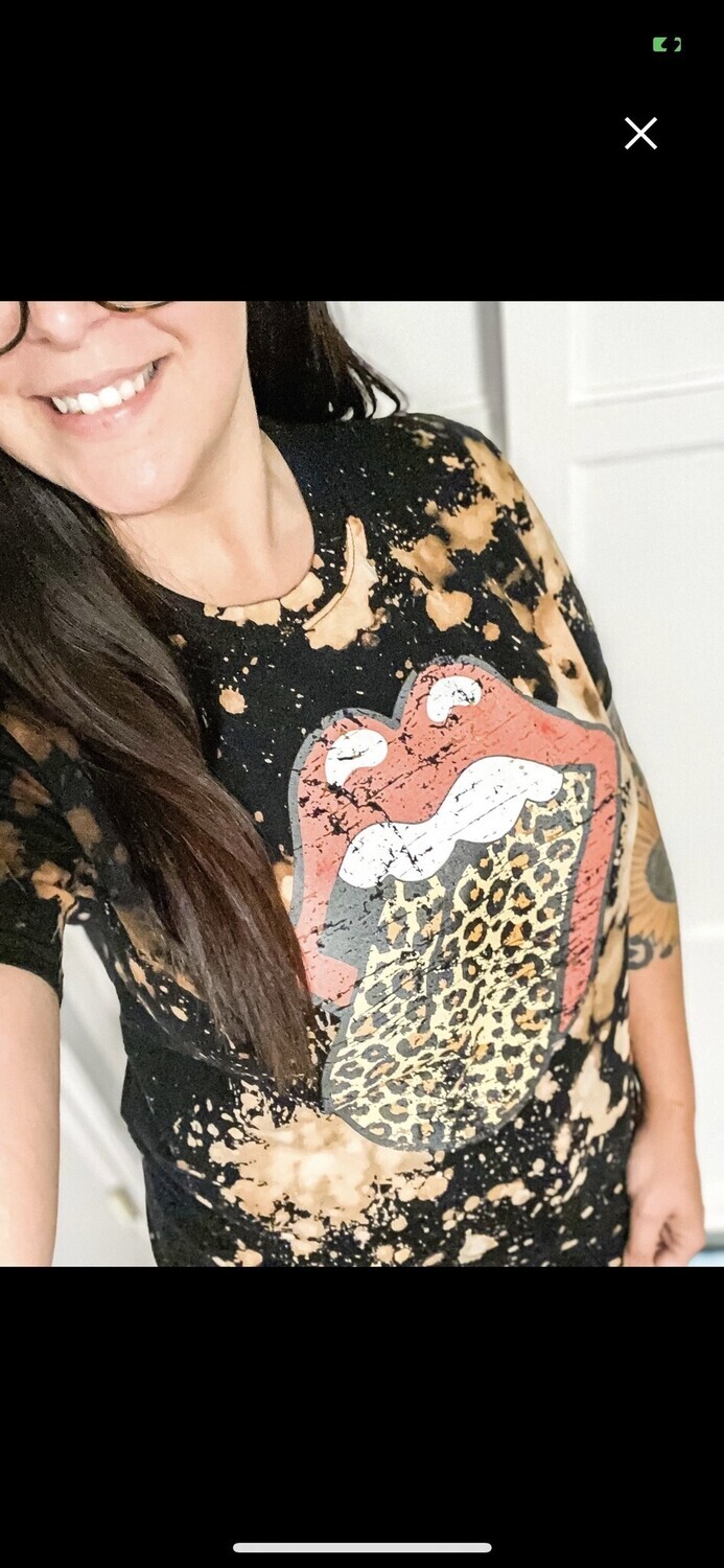 BLEACHED ROLLING STONES TEE