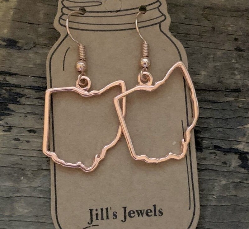 ROSE GOLD OHIO EARRINGS