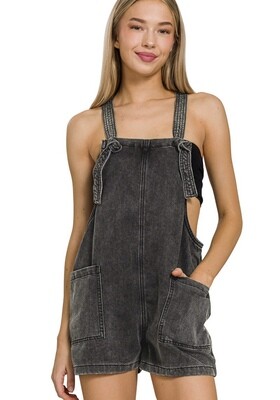 WASHED KNOT STRAP ROMPER