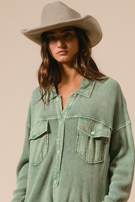 MINERAL WASHED THERMAL SHACKET