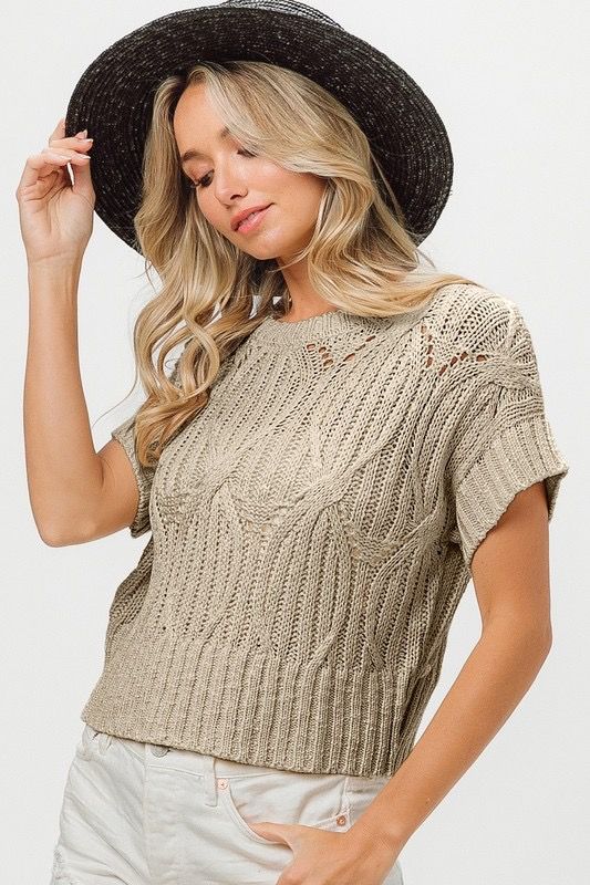 CABLE KNIT SWEATER