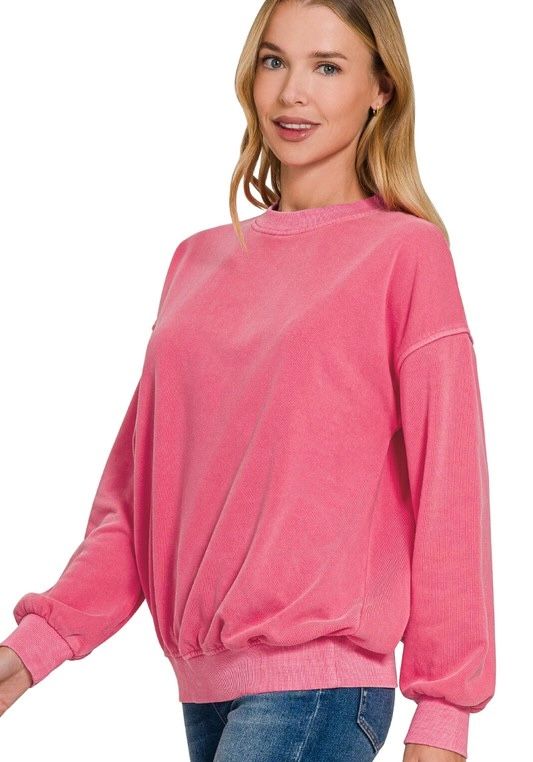 SOFT FLEECE PIGMENT DYE SWEATSHIRT