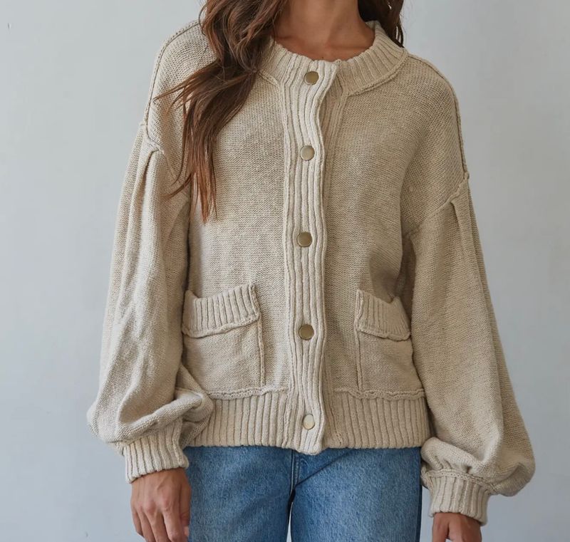 SAND KNIT SWEATER JACKET