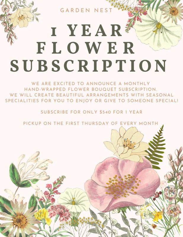 1 YEAR FLOWER SUBSCRIPTION