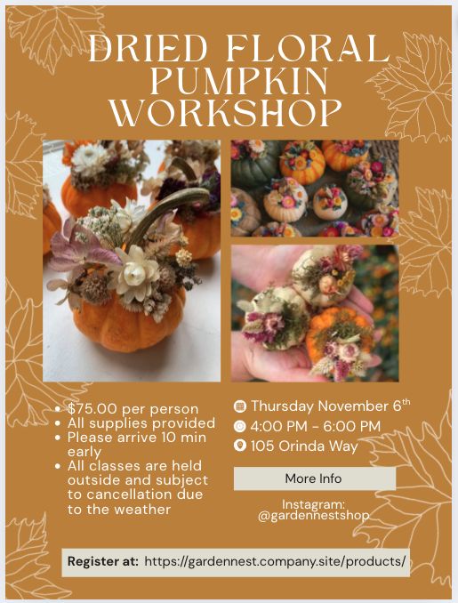 Dried Floral Pumpkin Workshop
