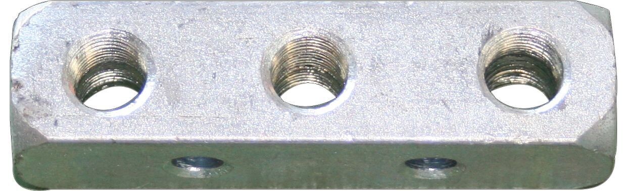 Bloc de raccordement pour passage de la graisse 3x1/8'' NPT