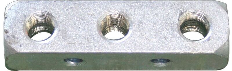 Bloc de raccordement pour passage de la graisse 3x1/8'' NPT