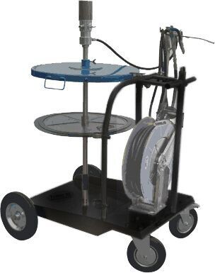 Ensemble pompe à graisse pneumatique; capacité 180 kg