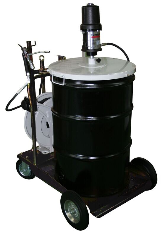 Ensemble pompe à graisse pneumatique; capacité 180 kg