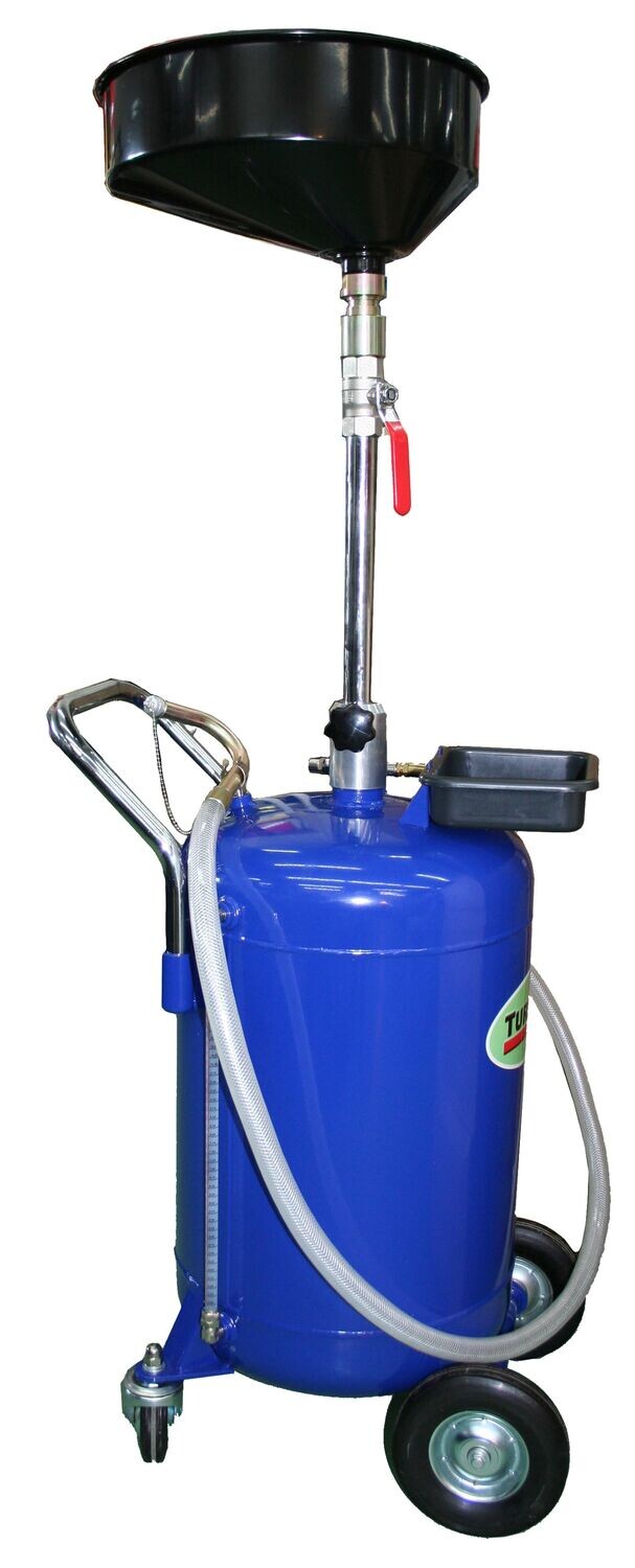 Draineur pneumatique d'huile usée; capacité du réservoir 90 litres/24 gallons