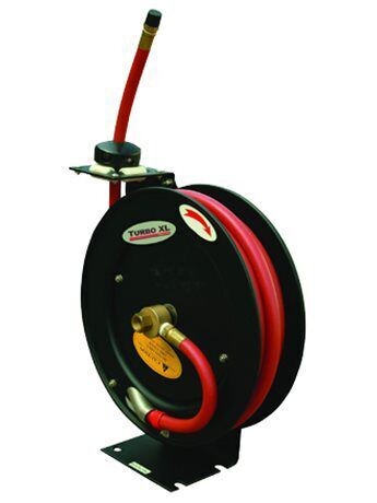 Dévidoir rétractable, boyau en caoutchouc 3/8" 50'