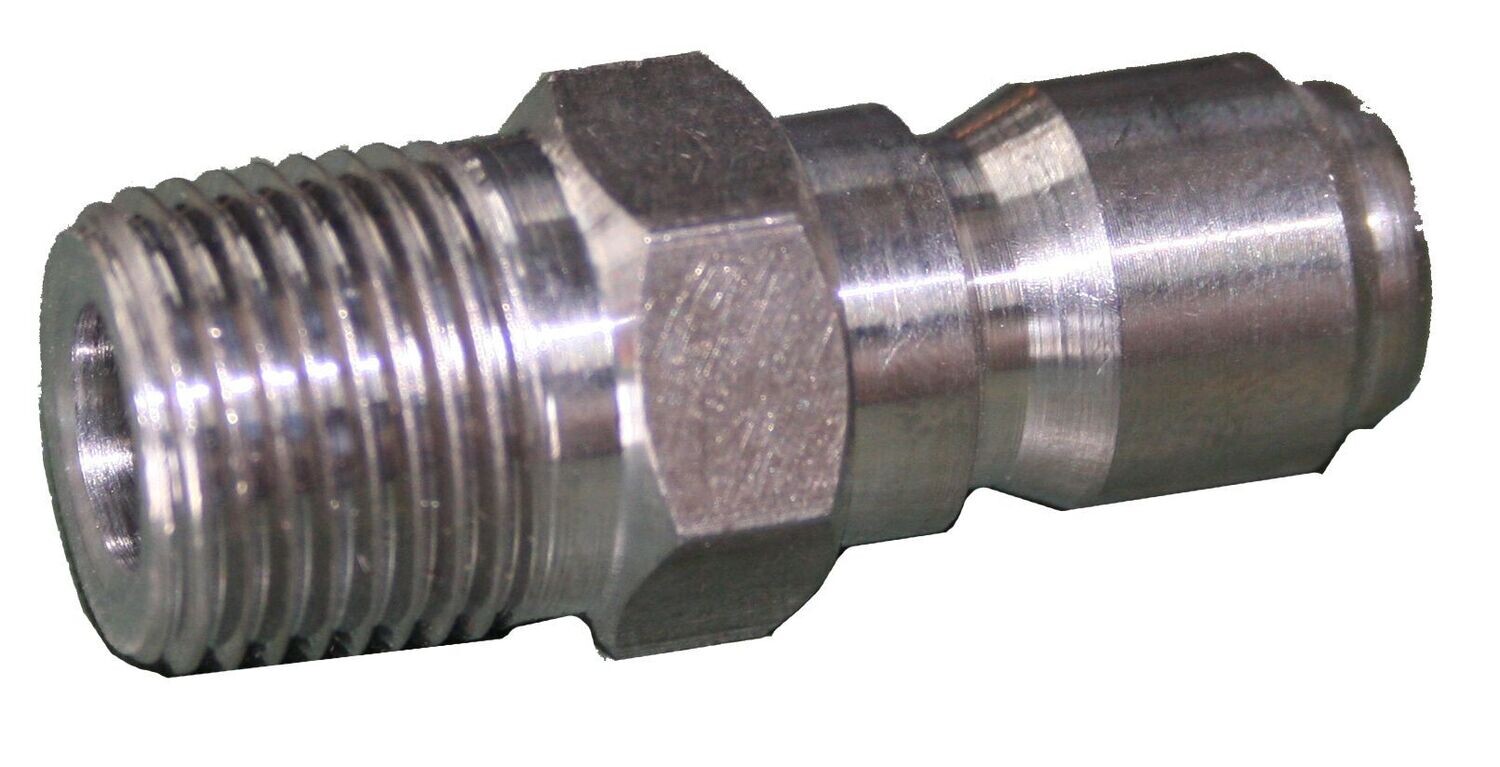 Raccord mâle 1/4" en acier inoxydable