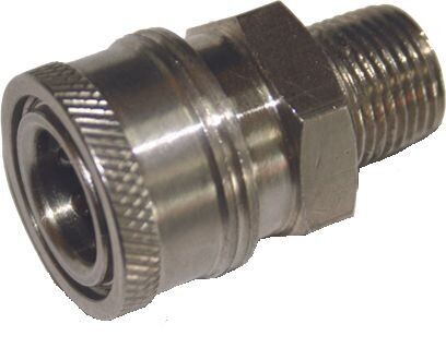 Coupleur rapide mâle 3/8" en acier inoxydable