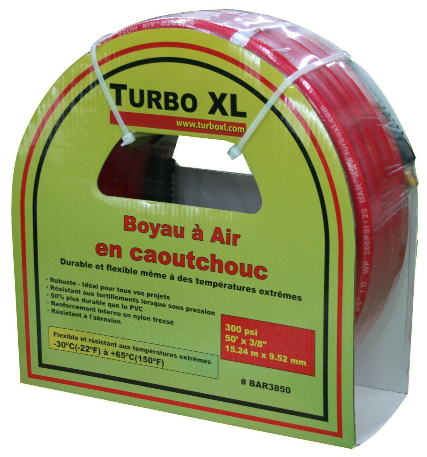 Boyau à air en caoutchouc 3/8" 50'