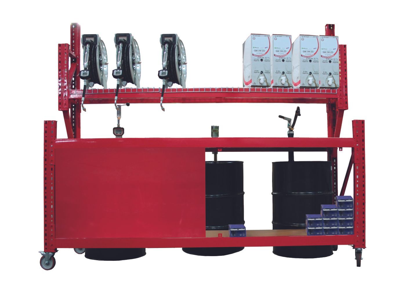 Cache baril établi plus panneaux avant; 72" x 32"