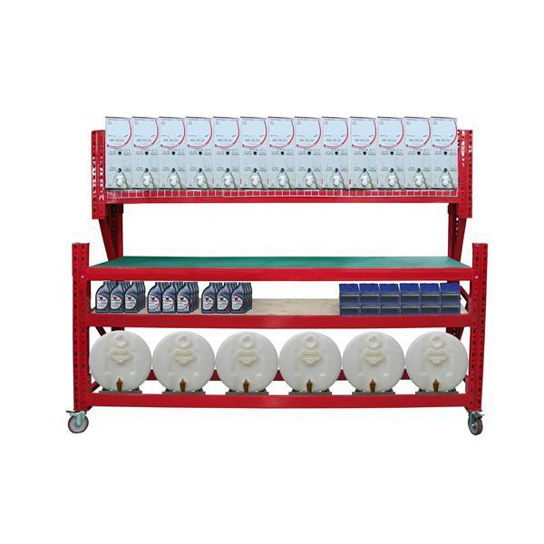 Établi 96" pour 60 litres avec 2 tablettes de 15" et de 32"