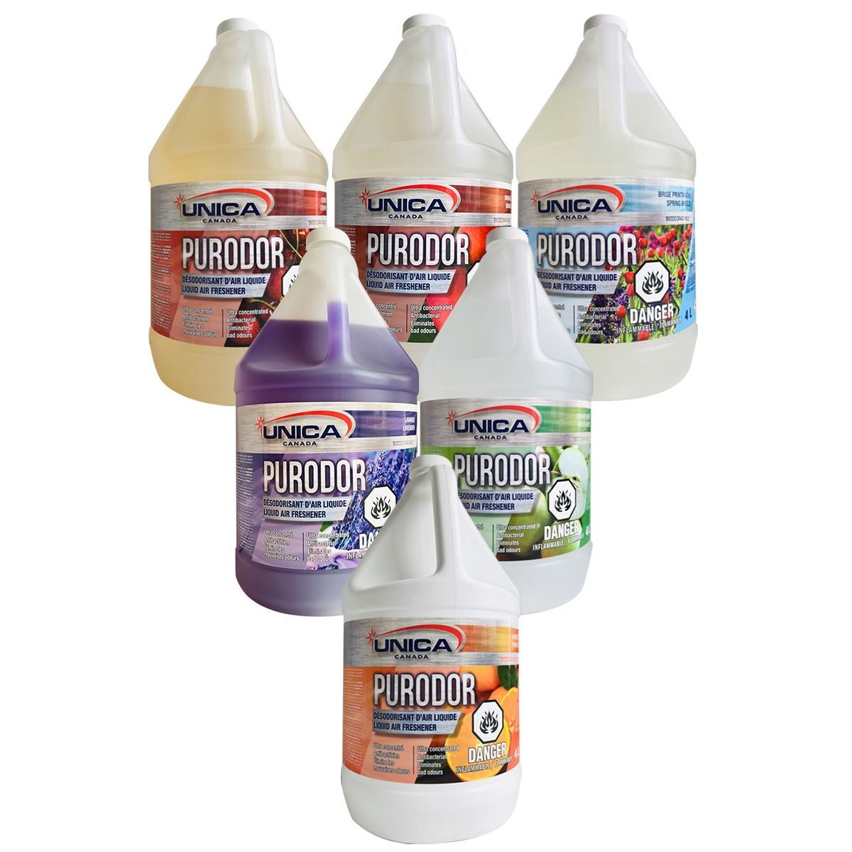 PURODOR
Désodorisant & assainisseur d’air liquide ultra concentré 4L