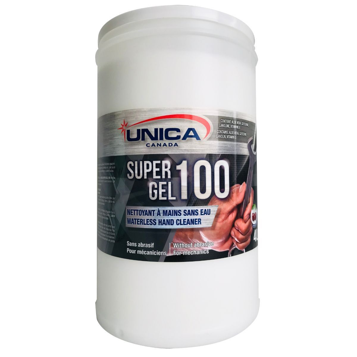 UNICA SUPER GEL 100
NETTOYANTS À MAINS SANS EAU 4L