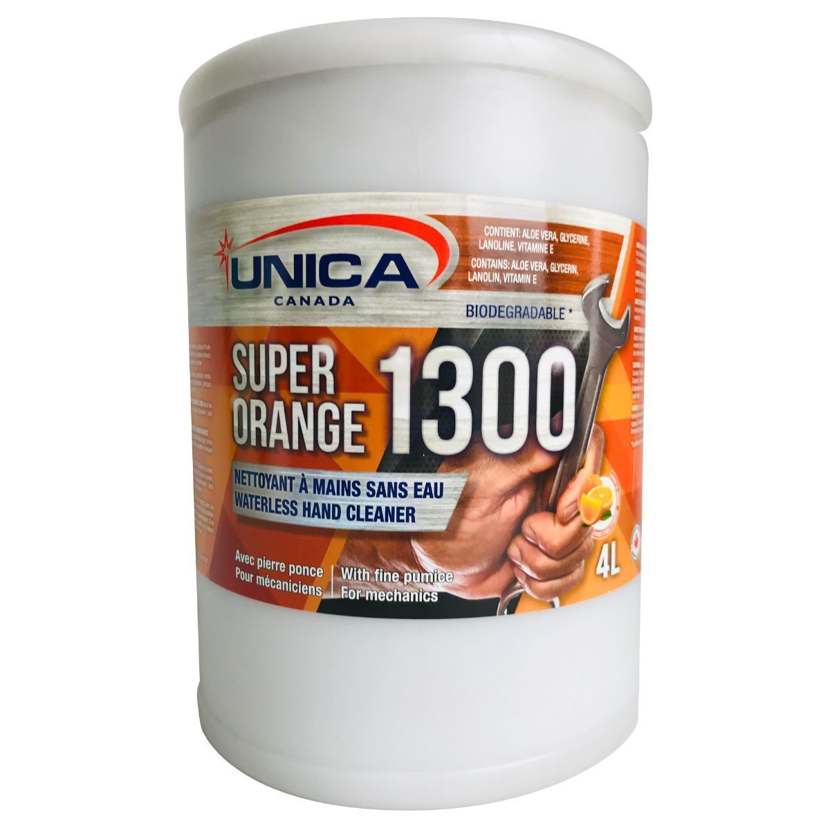 UNICA SUPER ORANGE 1300
NETTOYANTS À MAINS SANS EAU 500ML