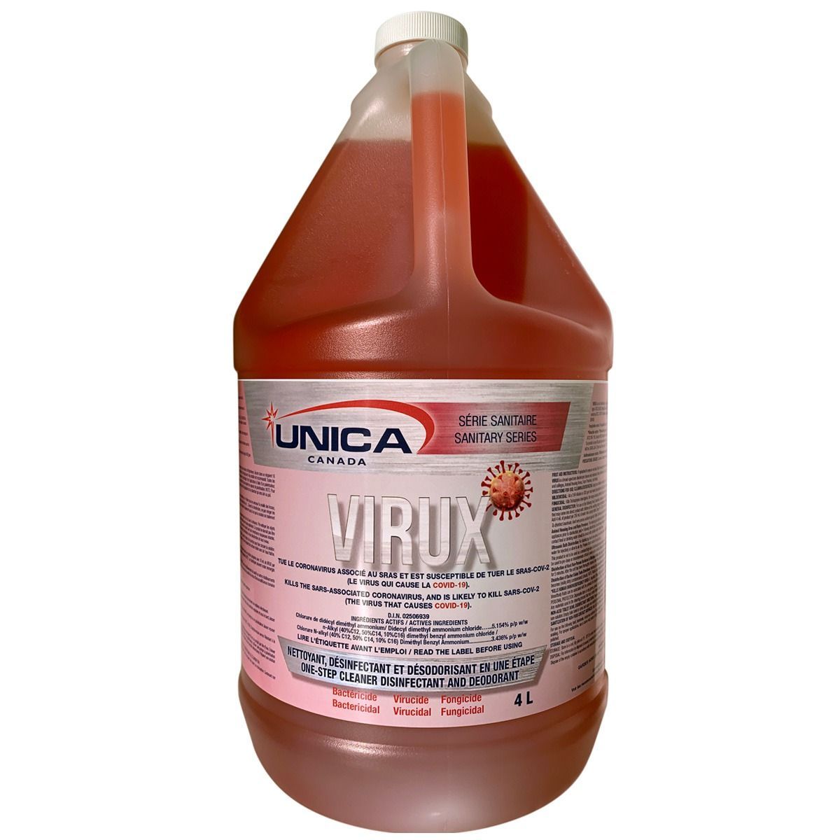 VIRUX
Nettoyant, désinfectant et désodorisant en une étape 4L