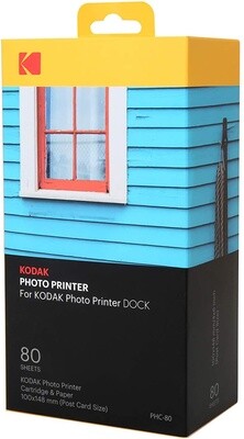 Kodak Photo Print 6x4" Cart &amp; Paper (80)