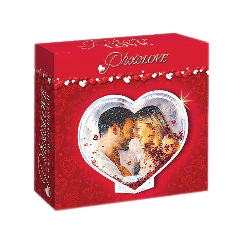 Photo Love Heart with Confetti Globe