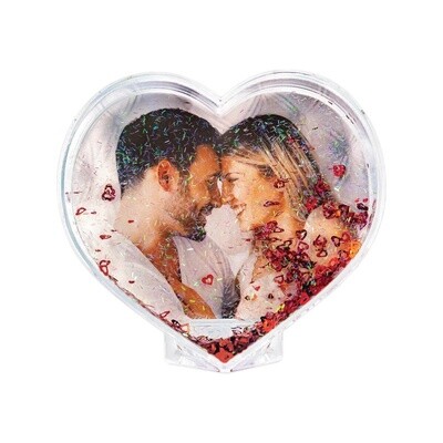 Photo Love Heart with Confetti Globe