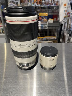 USED Canon EF 100-400mm f`4.5-5.6 L IS USM II &amp; 2x Extender