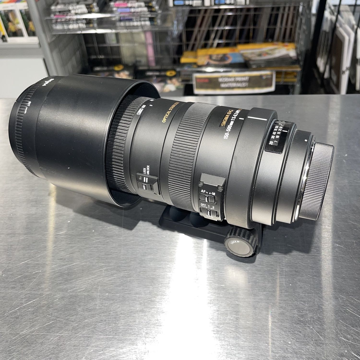 USED Sigma 150-500mm f 5-6.3 APO DG OS Long Zoom for Pentax AF mount, boxed with case