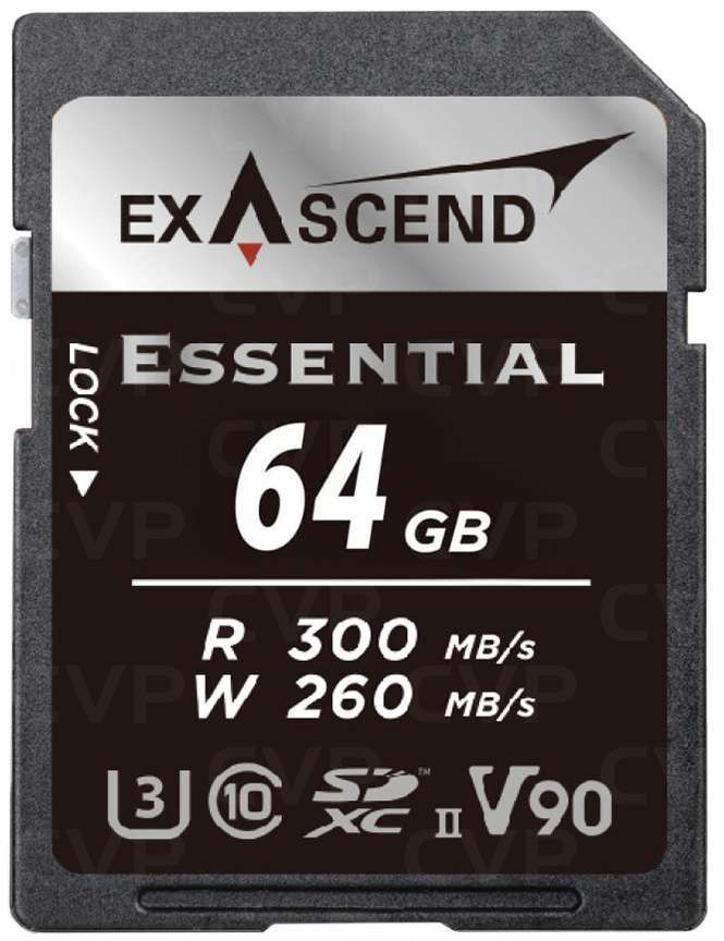 ExAscend Essential SDXC v30 Memory Card, Model: v30, Size: 64gb