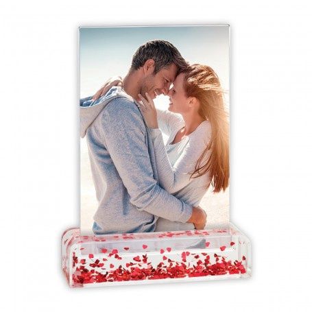 Swains Acrylic Photo Frame with Hearts